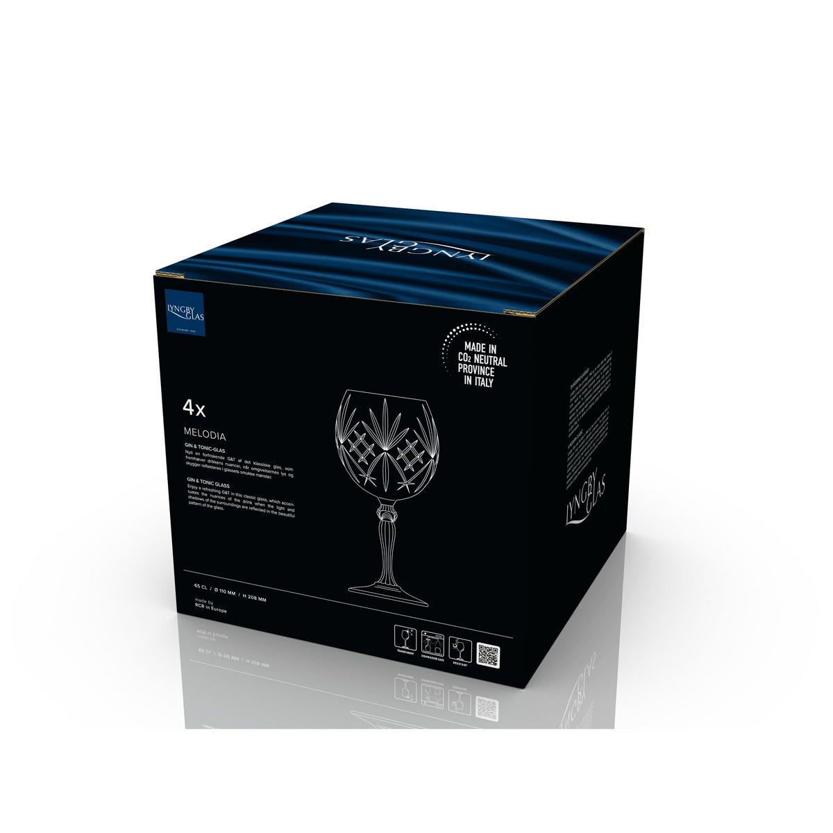 GIN & TONIC GLAS Melodia 4er Set, Kristallglas, Transparent, 650 ml - Transparent, Glas (0.65L) - Lyngby Glas