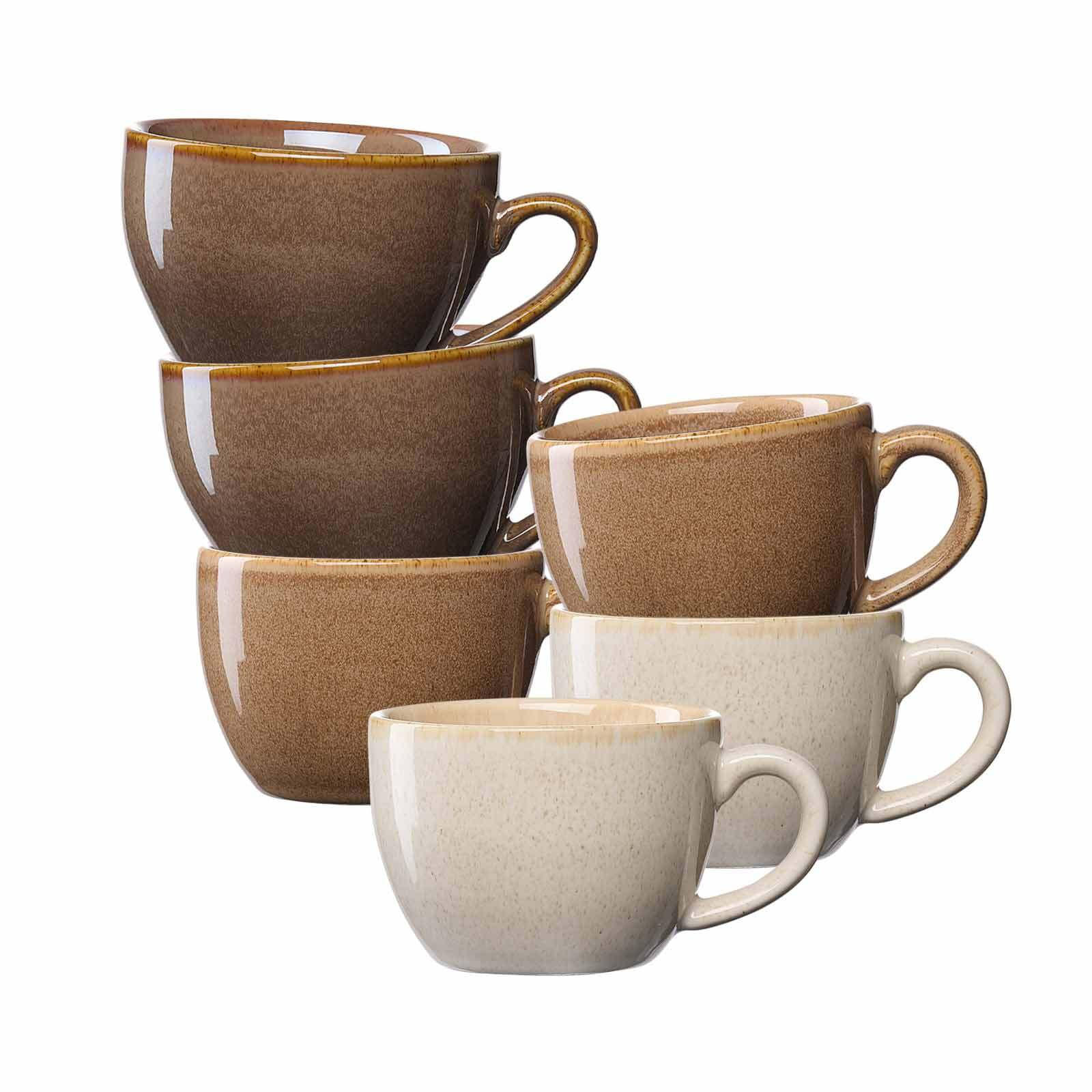 KAFFEETASSEN Sahara braun 230 ml 6er Set - Braun, Keramik (0.23L) - Ritzenhoff Breker