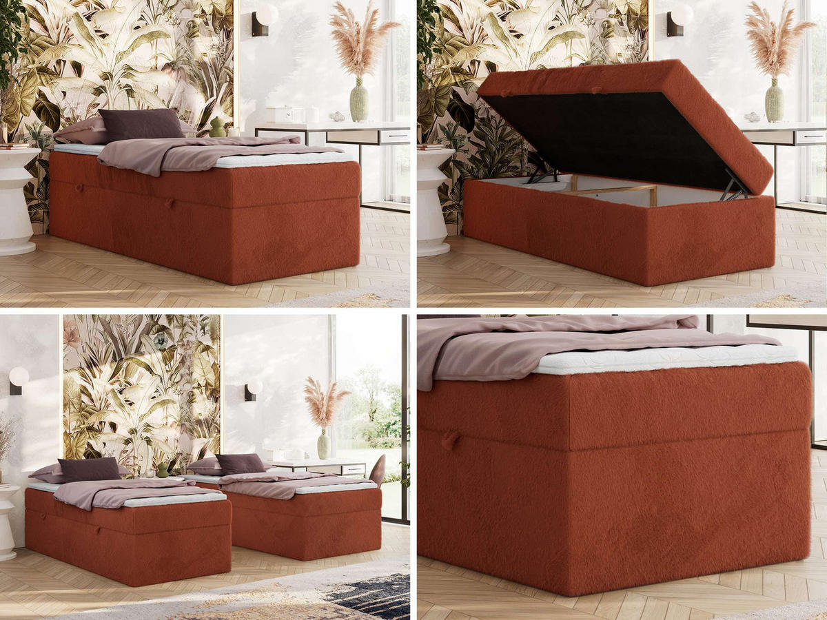 BOXBETT ZERO 90/200 - Orange Cord - H4 - Topper T25 - Orange, Textil (90/200cm) - MKS