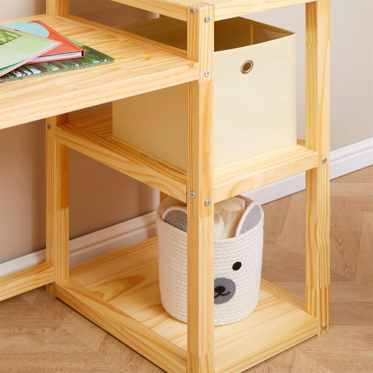 KINDERSCHREIBTISCH NIVIA NATUR - Naturfarben, Holz (120/162/50cm) - IDIMEX