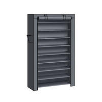 SCHUHREGAL N'DJAMENA - Grau, Kunststoff (28/160/88cm) - Hansiro