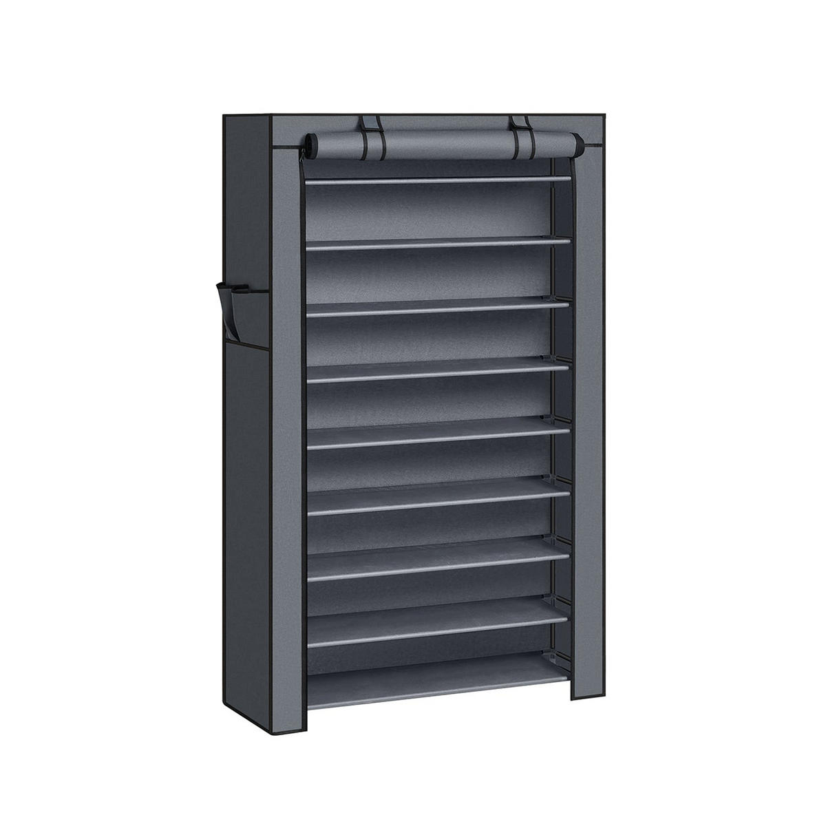 SCHUHREGAL N'DJAMENA - Grau, Kunststoff (28/160/88cm) - Hansiro
