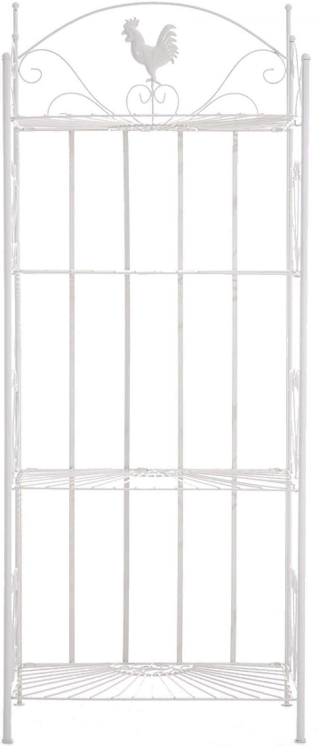 STANDREGAL Metall Weiß - Weiß, Metall (61.5/153/33cm) - CLP