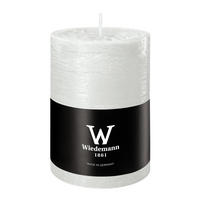 STUMPENKERZE Rustik Marble Style Weiß 100 x Ø 68 mm - Weiß, Paraffin (7/10cm) - Wiedemann Kerzen