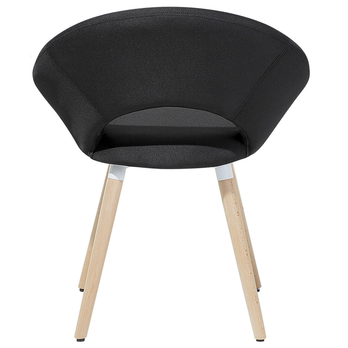 ESSZIMMERSTUHL 2er-Set Polsterbezug Schwarz Roslyn - Schwarz, Holz/Textil (66/80/45cm) - Beliani