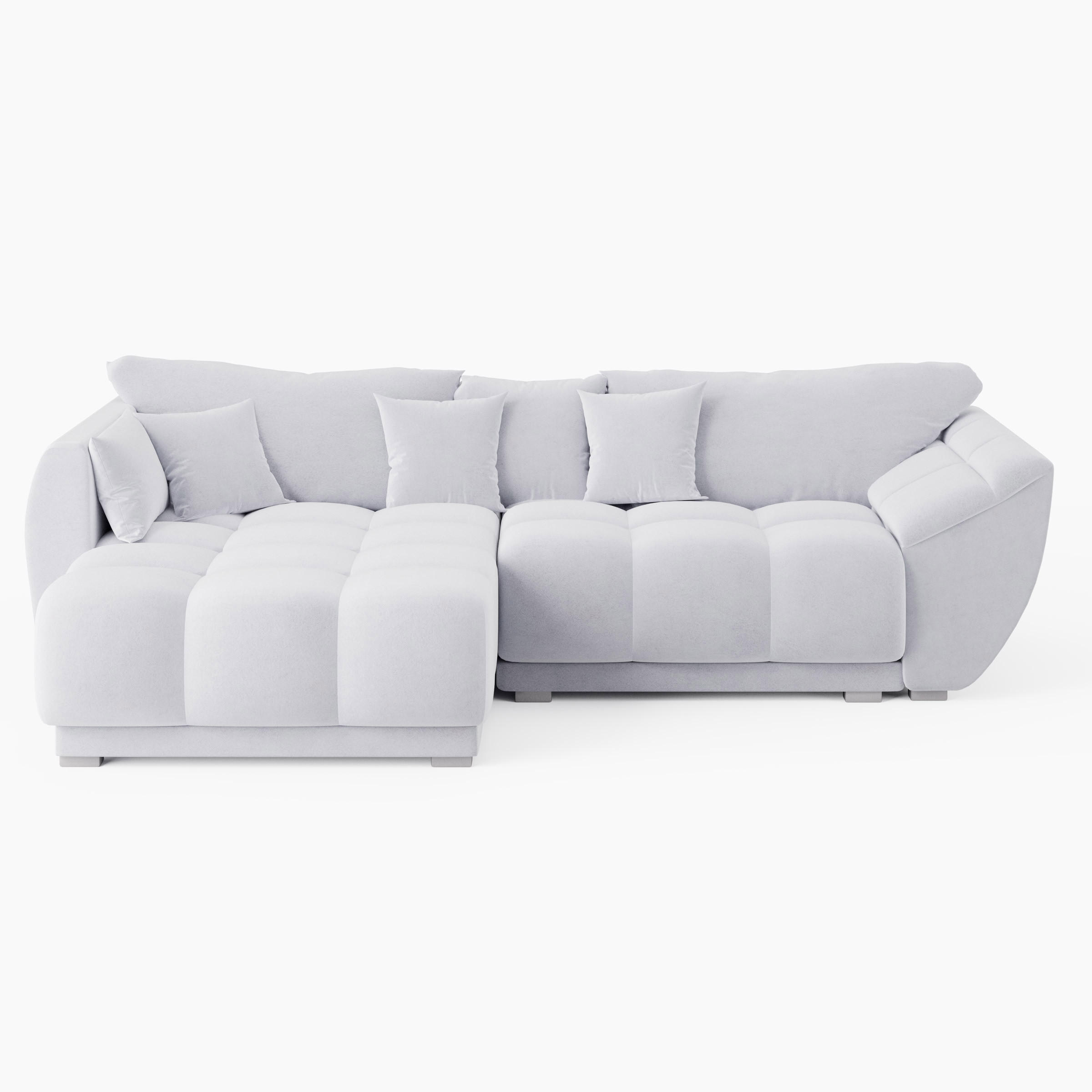 Barchello Ecksofa Hellgrau 285x180 cm