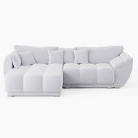 ECKSOFA LARGO Links Hellgrau Velours Premium L-Form Couch mit Schlaffunktion & Bettkasten - Hellgrau/Schwarz, Holz (180/285cm) - Barchello