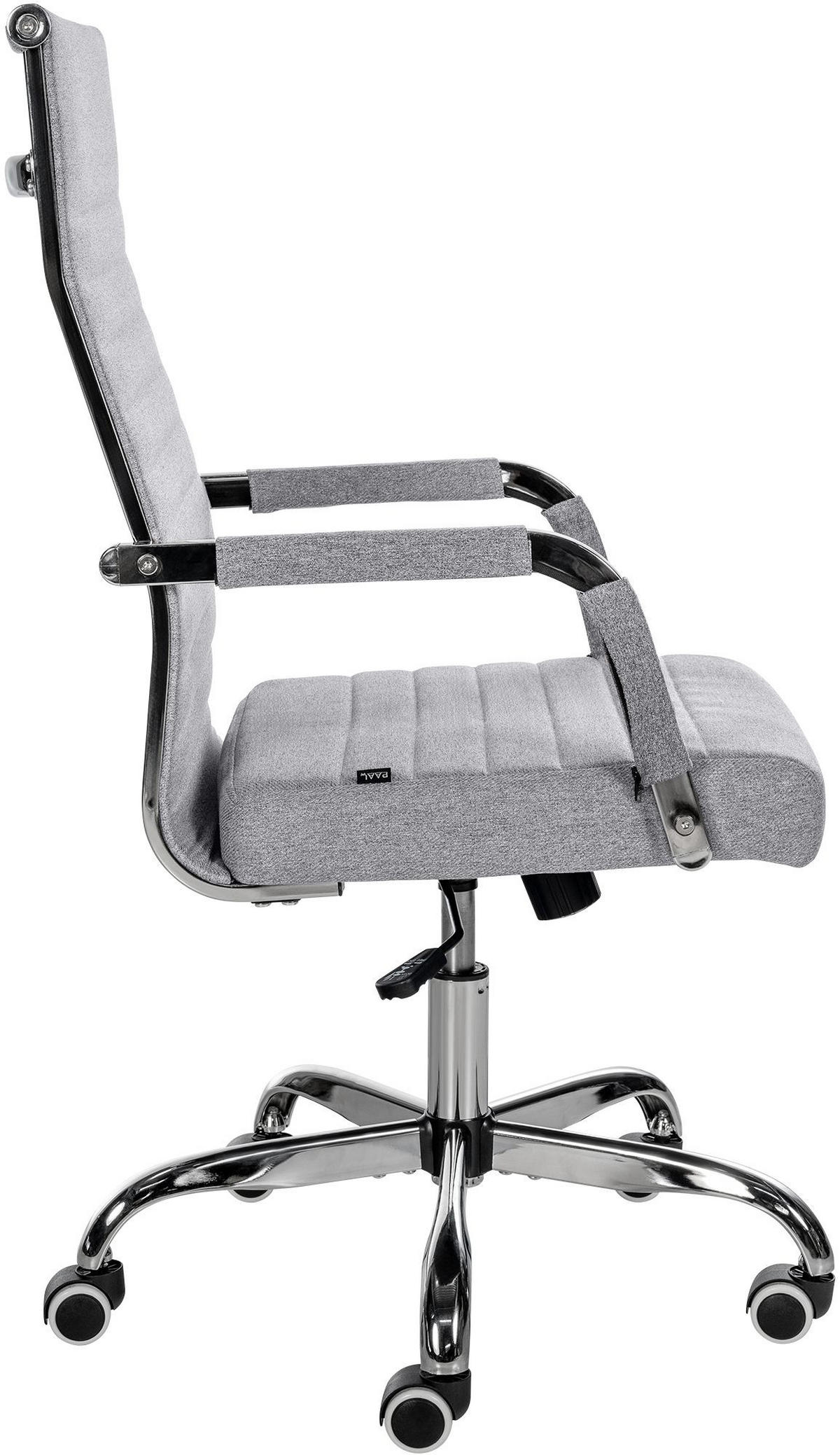 DREHSTUHL Stoff grau - Grau, Textil/Metall (51/98/63cm) - CLP