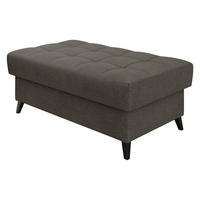 POLSTERHOCKER Nord - Dunkelgrau/Schwarz, Holz/Textil (106/44/67cm) - MIRJAN24