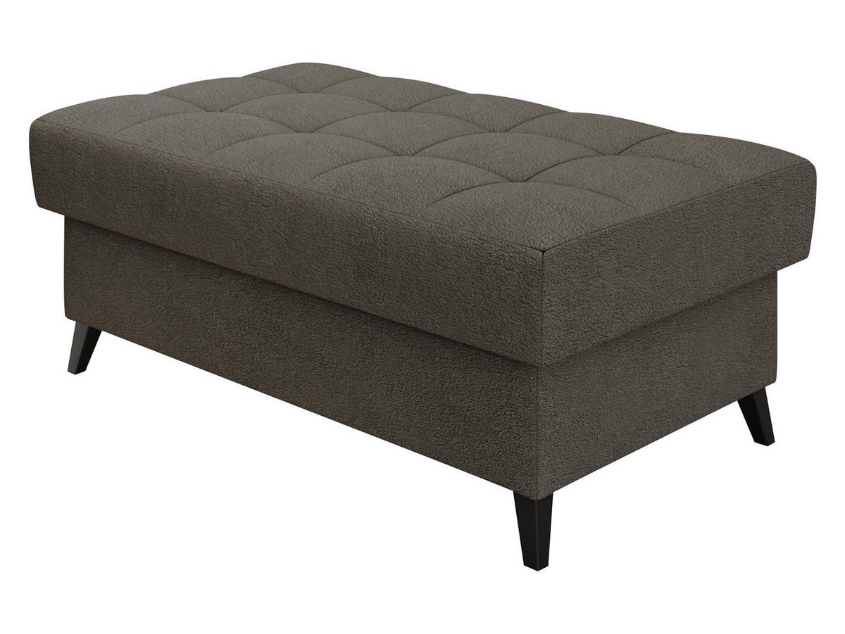 POLSTERHOCKER Nord - Dunkelgrau/Schwarz, Holz/Textil (106/44/67cm) - MIRJAN24