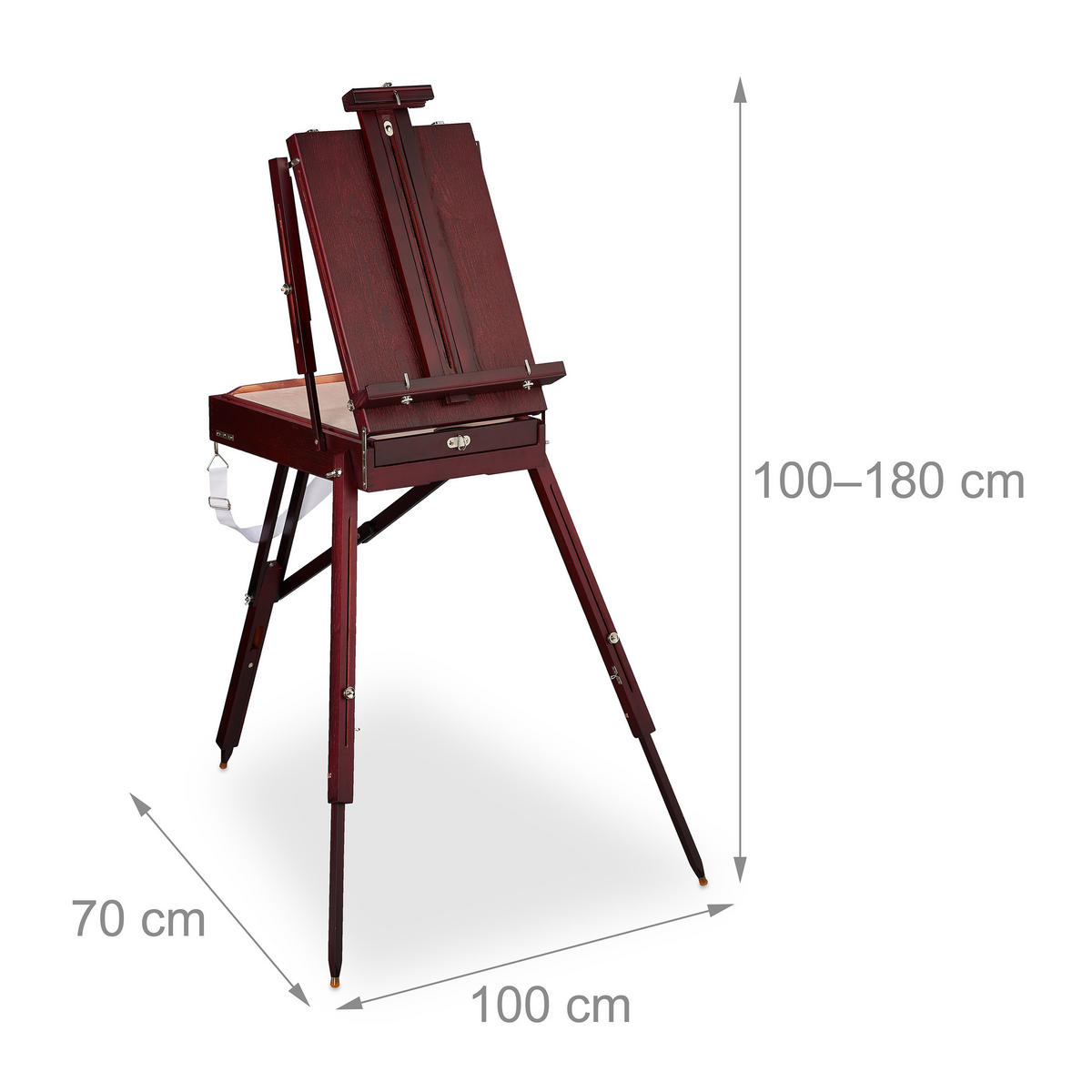 ŞEVALET maro set-35-piese lemn cu valiză - maro, material plastic/lemn - Relaxdays