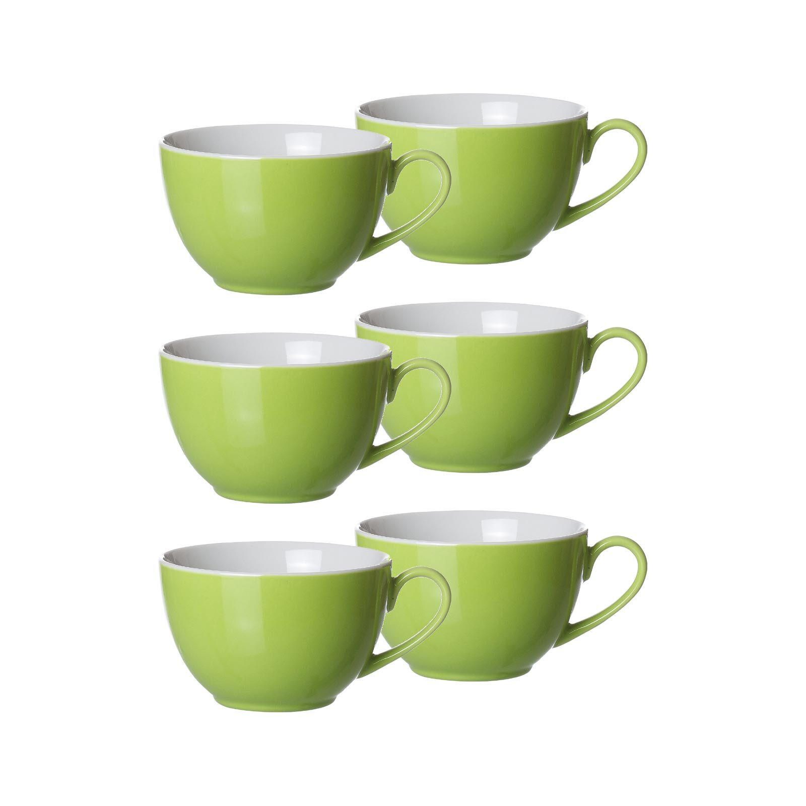 KAFFEETASSEN Doppio Grün 200 ml 6er Set - Grün, Keramik (0.2L) - Ritzenhoff Breker