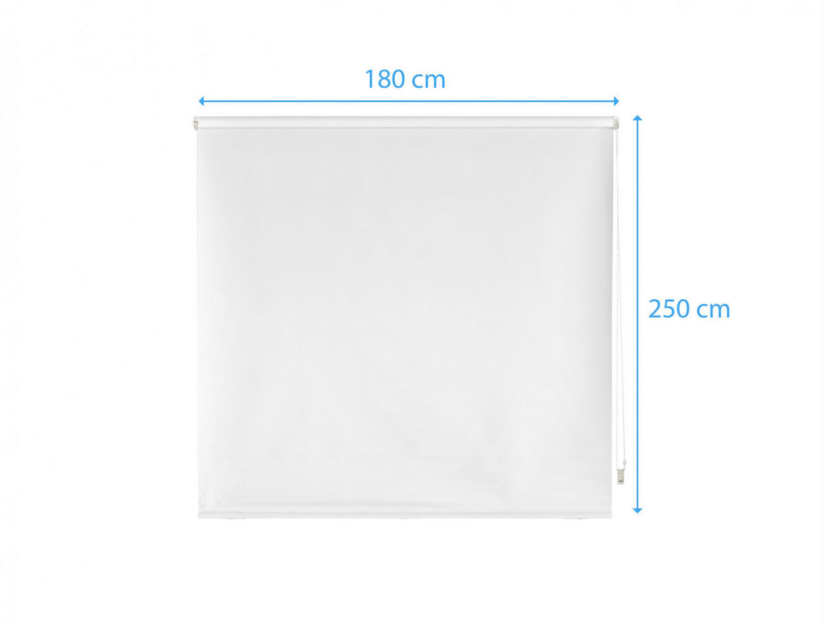 ROLLO Polyester Transluzent Weiß 180x250 - Weiß, Textil (180/250/1cm) - Purline