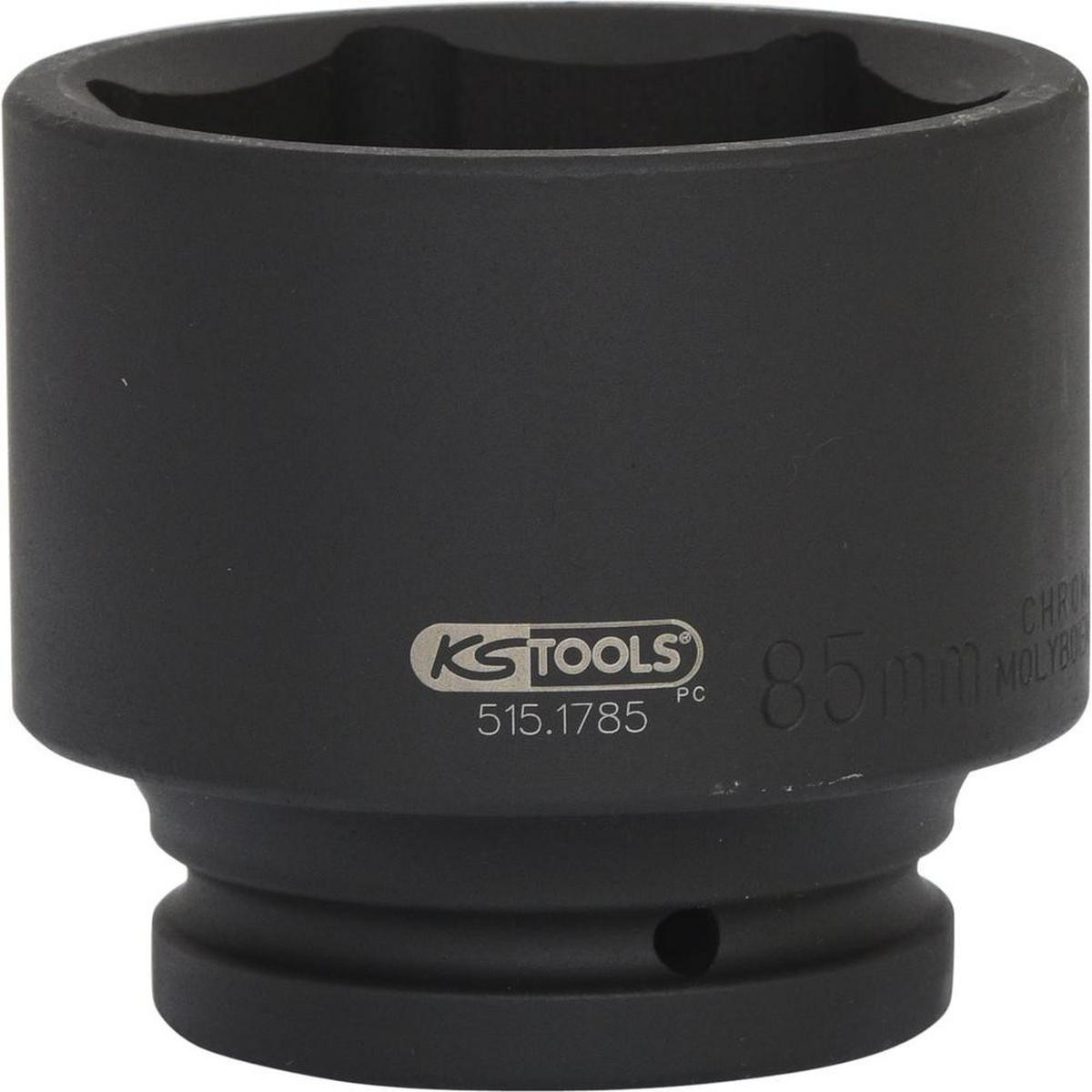 KS TOOLS 1" Sechskant-Kraft-Stecknuss, kurz, 85mm ( 515.1785 ) - Multicolor, Kunststoff (105/113/120cm) - KS Tools