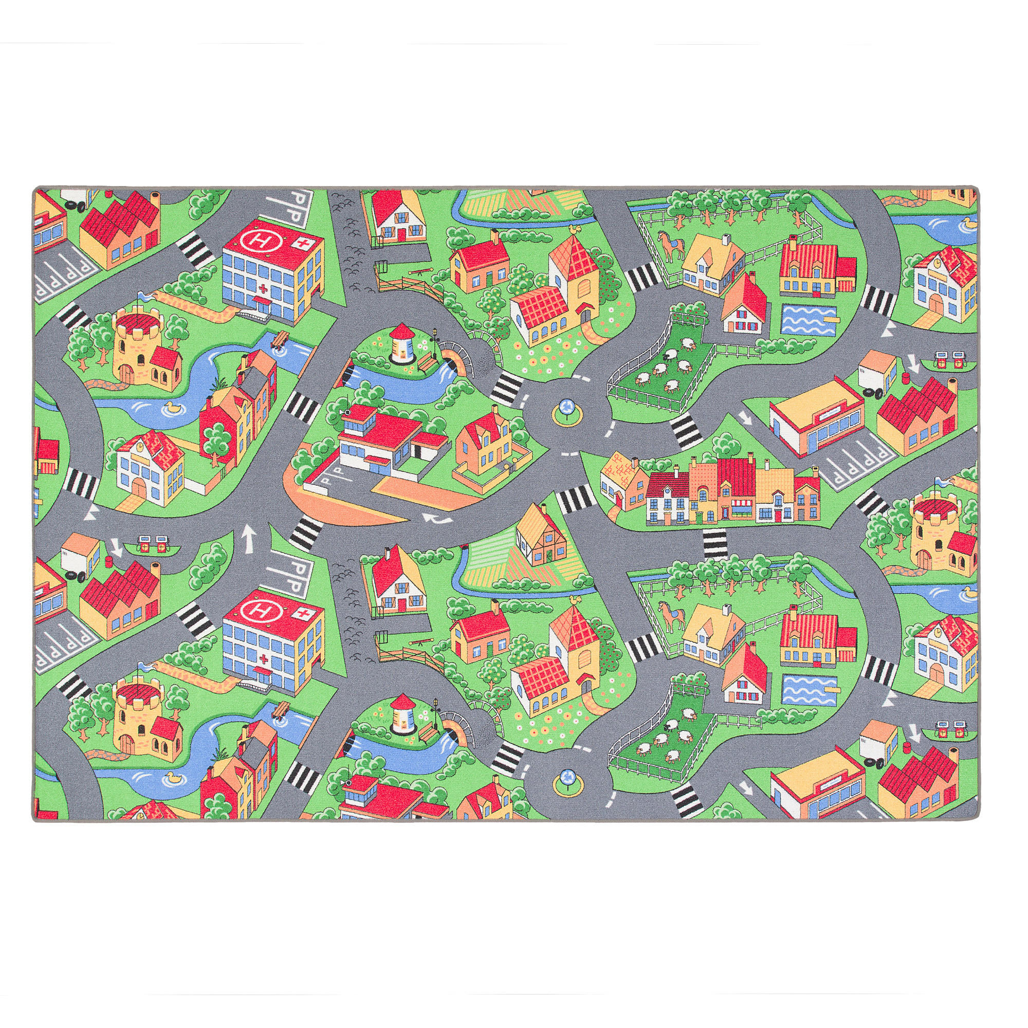 KINDER SPIEL TEPPICH LITTLE VILLAGE - Multicolor, Textil (200/250cm) - Snapstyle