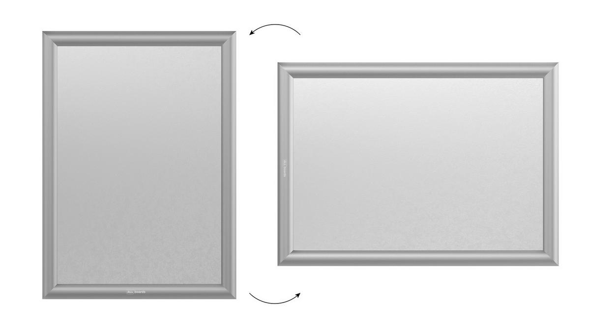PLAKATRAHMEN, Klapprahmen A3-Format, Silber - Silberfarben, Metall (29.7/42/2.5cm) - ALLboards