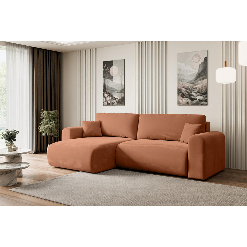 Thumbnail - Altdecor Ecksofa, Koralle, Textil, 4-Sitzer, L-Form, 272x145 cm, Wohnzimmer, Sofas & Couches, Wohnlandschaften, Ecksofas