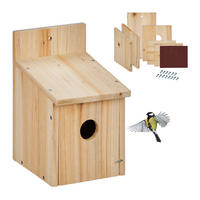 NISTKASTEN - Hellbraun, Holz (14/23/18cm) - Relaxdays