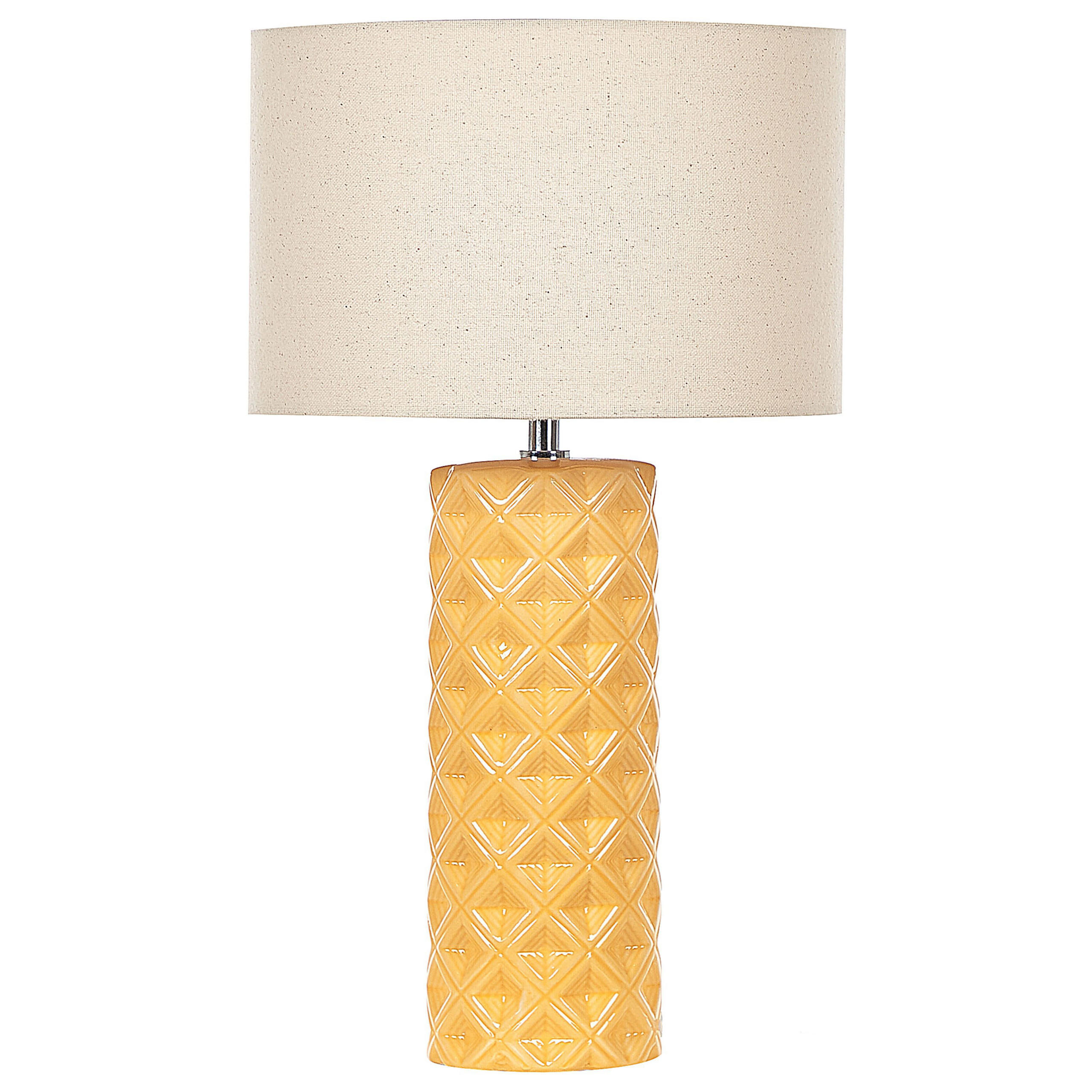TISCHLAMPE Balonne 28/28/49 cm - Gelb, Keramik (28/28/49cm) - Beliani