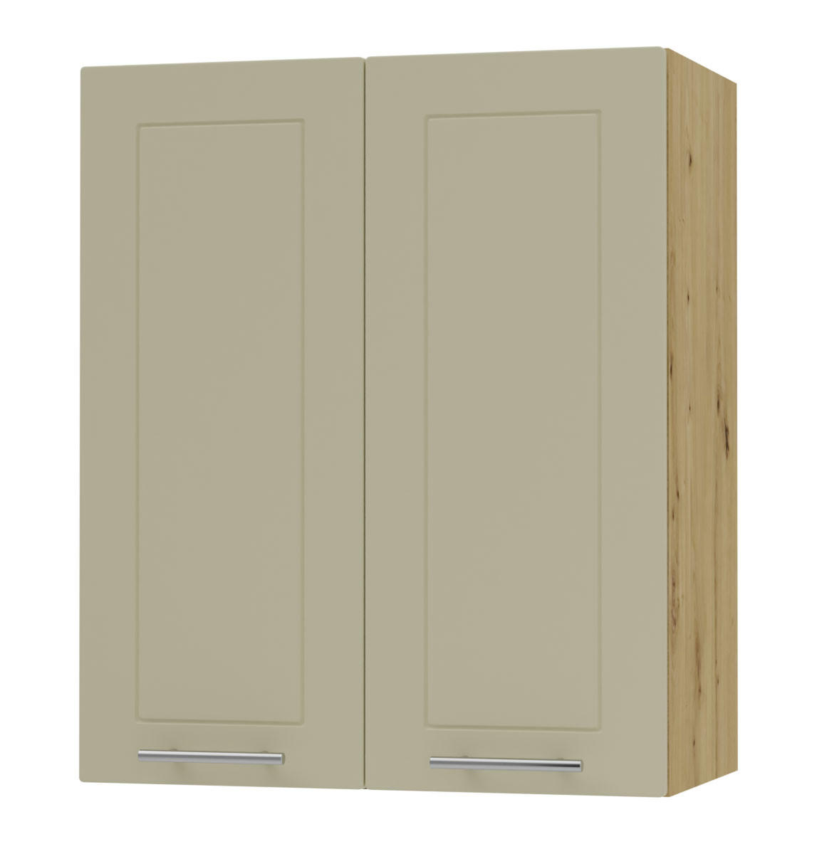 KÜCHENHÄNGESCHRANK Kvantum W3/60 Vanille Matt / Eiche Artisan Matt 60 / 32,5 / 72cm - Creme/Eiche Artisan, Holz/Holzwerkstoff (60/72/32.5cm) - Feldmann-Wohnen