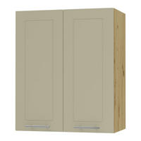 KÜCHENHÄNGESCHRANK Kvantum W3/60 Vanille Matt / Eiche Artisan Matt 60 / 32,5 / 72cm - Creme/Eiche Artisan, Holz/Holzwerkstoff (60/72/32.5cm) - Feldmann-Wohnen