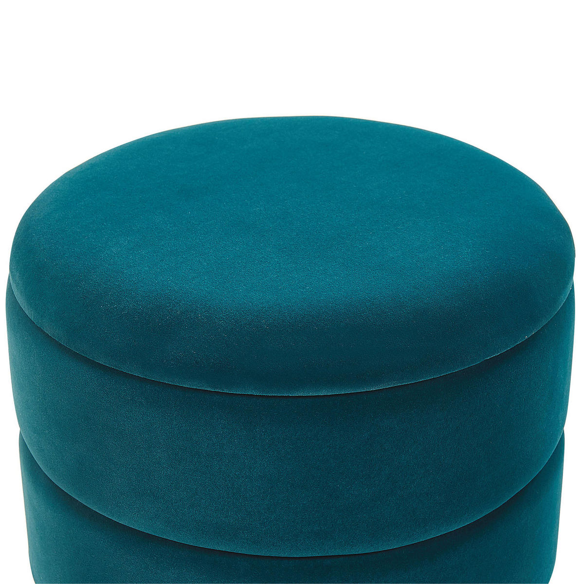 HOCKER Elgin 37/37/42 cm - Blau, Textil (37/42/37cm) - Beliani