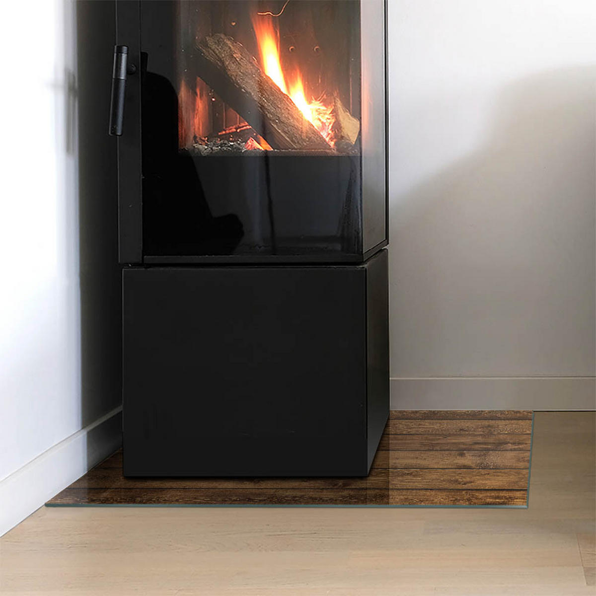 GLASPLATTE für Kamin 60x40 cm Braun - Braun, Glas (60/40/0.4cm) - ArtPrintCave