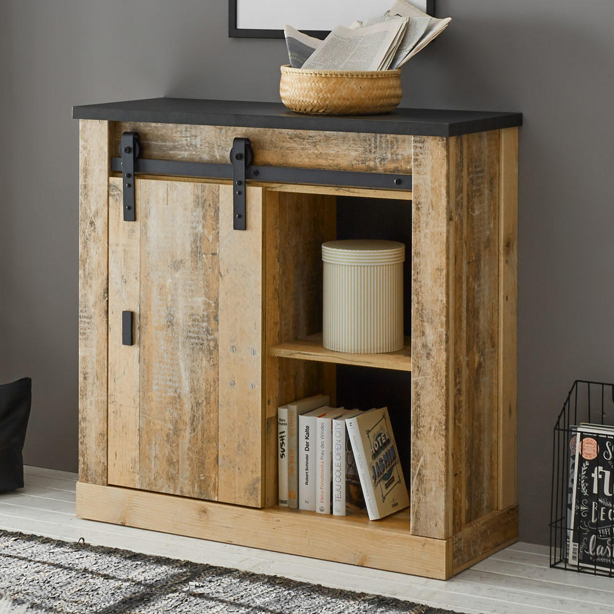 KOMMODE Shelton-61 - Braun, Holzwerkstoff (93/91/38cm) - Lomado