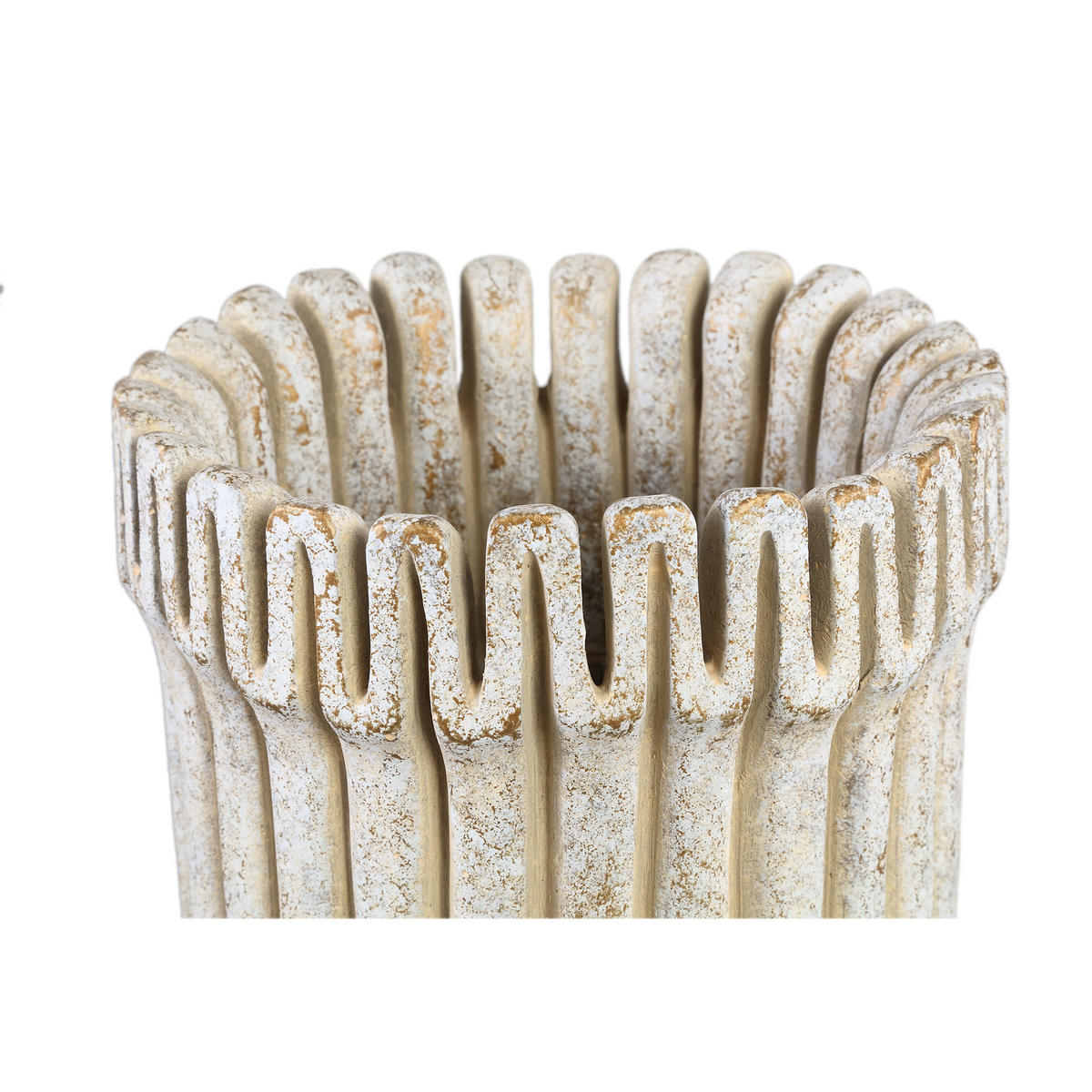 TOPF Raffay Beige 24/24/40cm - Beige, Stein (40cm) - PTMD Collection