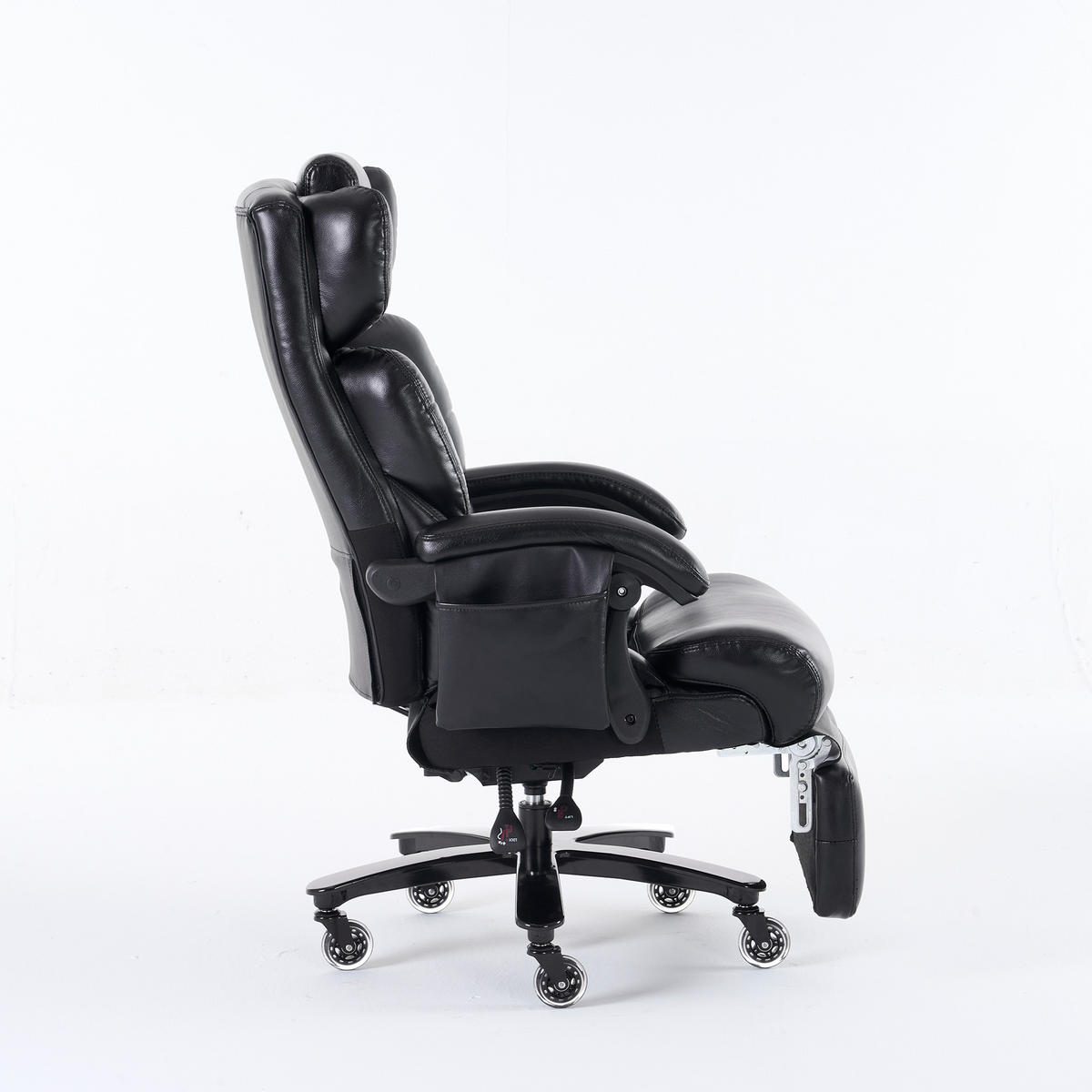 BÜROSTUHL Schwarz 88/70/112.5 cm mit Massagefunktion - Schwarz, Metall (88/112.5/70cm) - PANGIVO