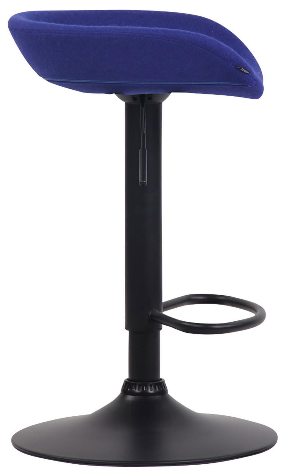BARHOCKER Filz blau - Blau/Schwarz, Textil/Metall (52/67/43cm) - CLP