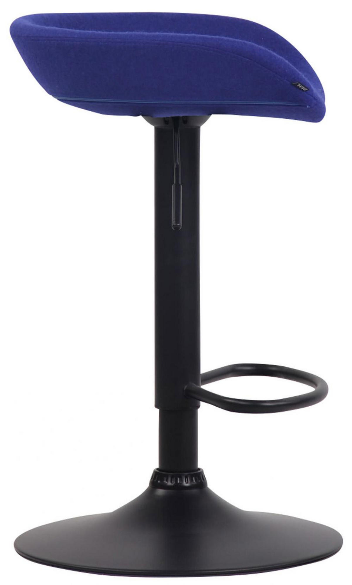 BARHOCKER Filz blau - Blau/Schwarz, Textil/Metall (52/67/43cm) - CLP