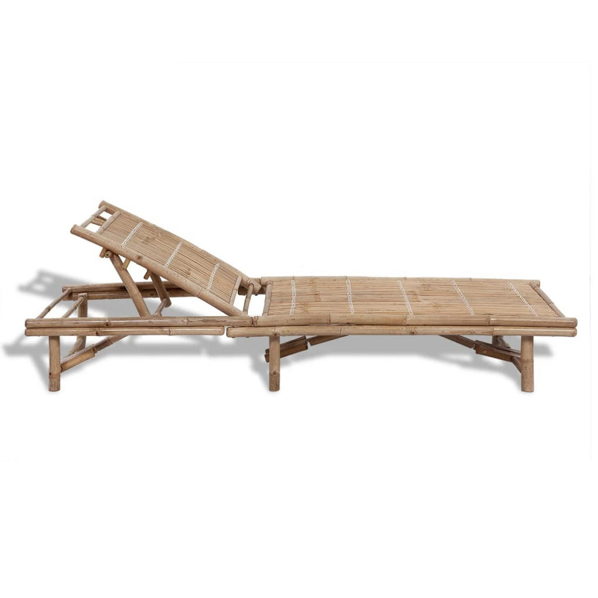 SONNENLIEGE Bambus - Braun, Naturmaterialen (65/87/200cm) - vidaXL