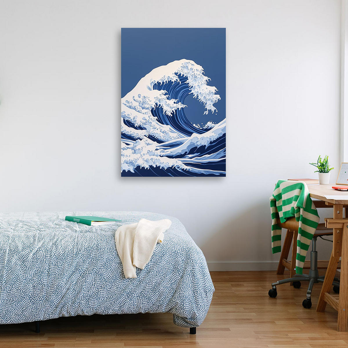 LEINWANDBILD Natur und Botanik 80x120cm - Blau, Textil (80/120cm) - Feeby