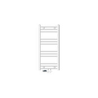 BADHEIZKÖRPER Sahara 400x800 mm Weiß gerade mit Ventil Durchgang - Weiß, Metall (40/80/3cm) - LuxeBath