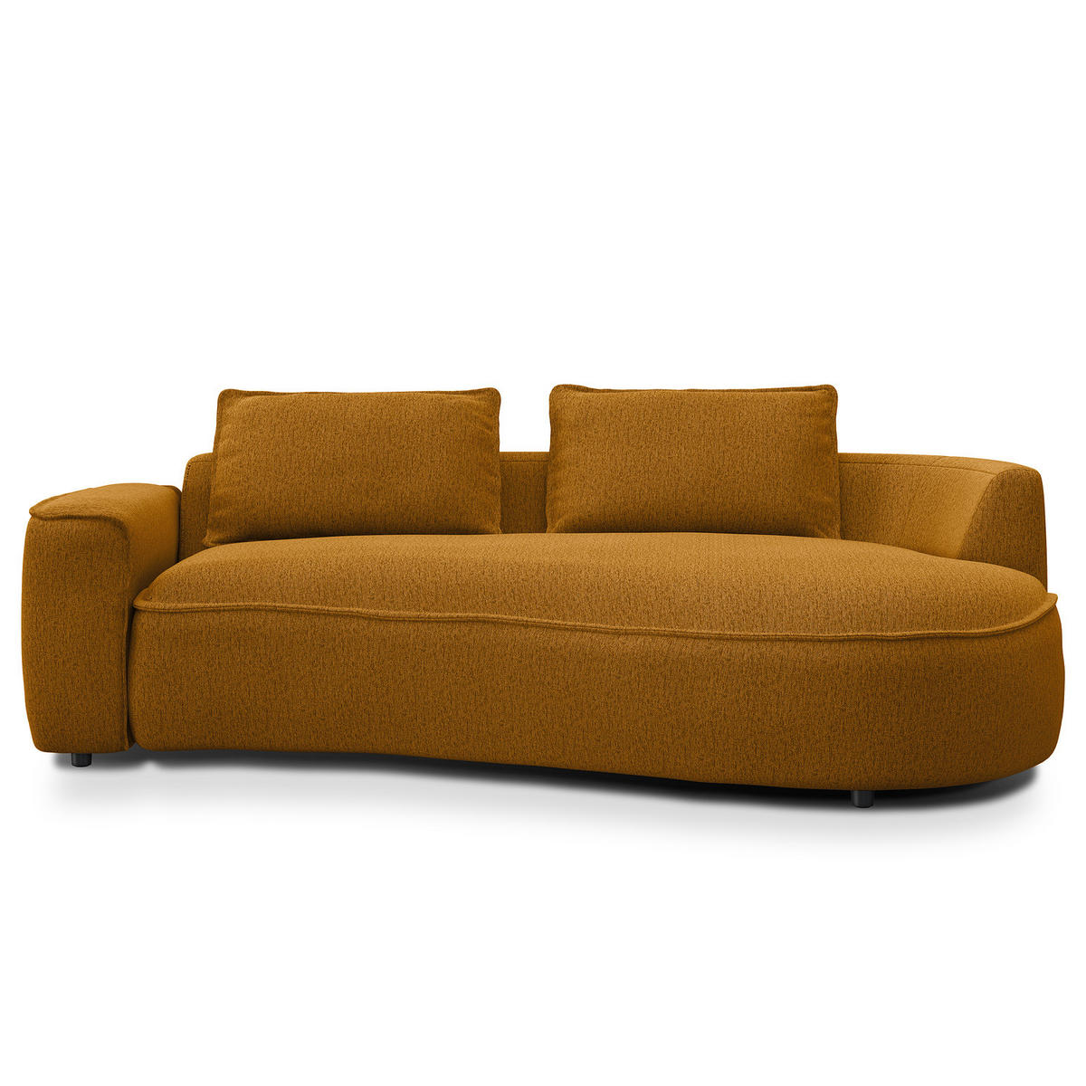 2,5-SITZER SOFA - Orange, Textil (217/82/156cm) - home24