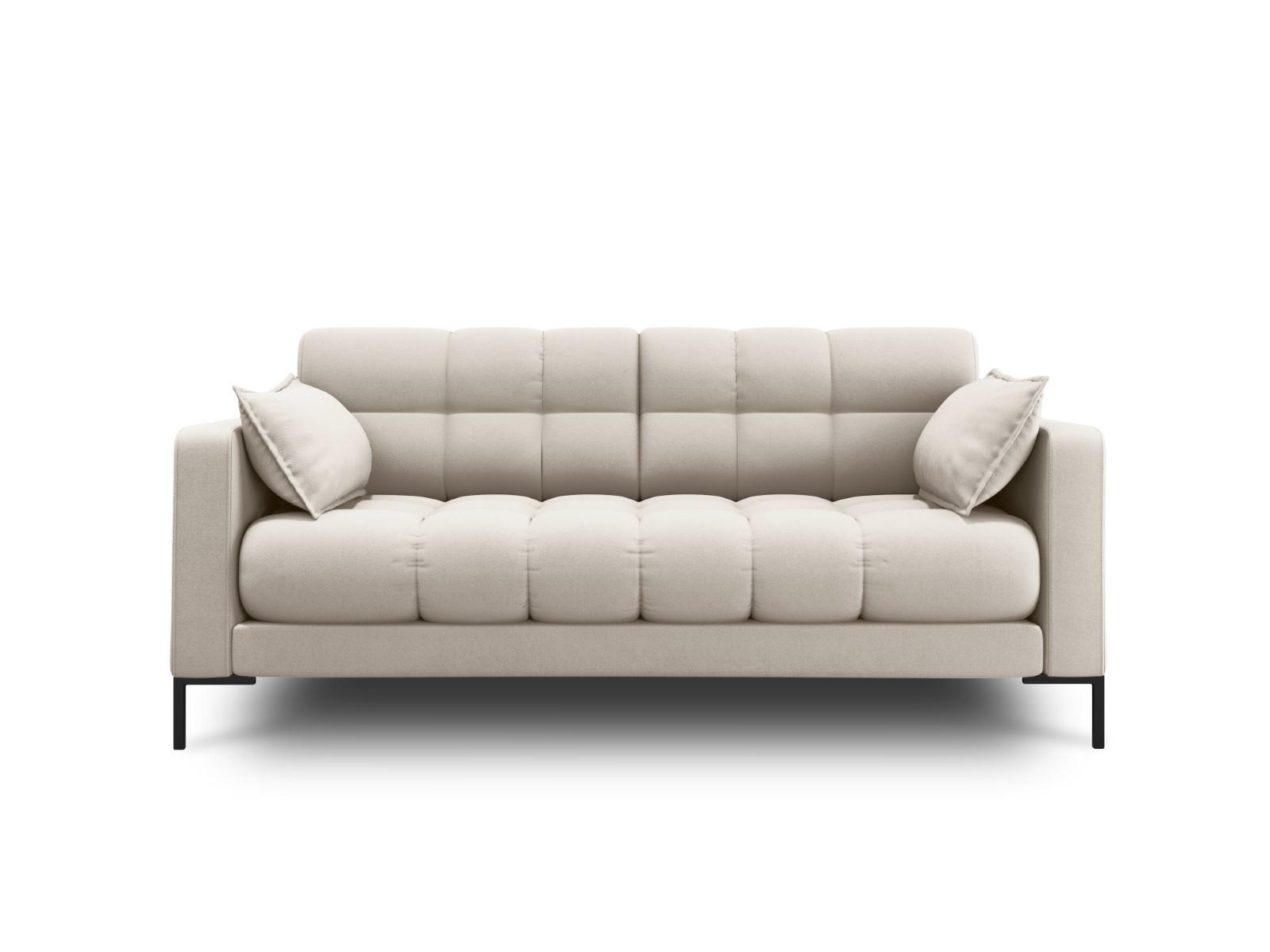 SOFA Mamaia aus strukturiertem Stoff beige 2 Sitzplätze - Beige, Textil (92/75/152cm) - Micadoni