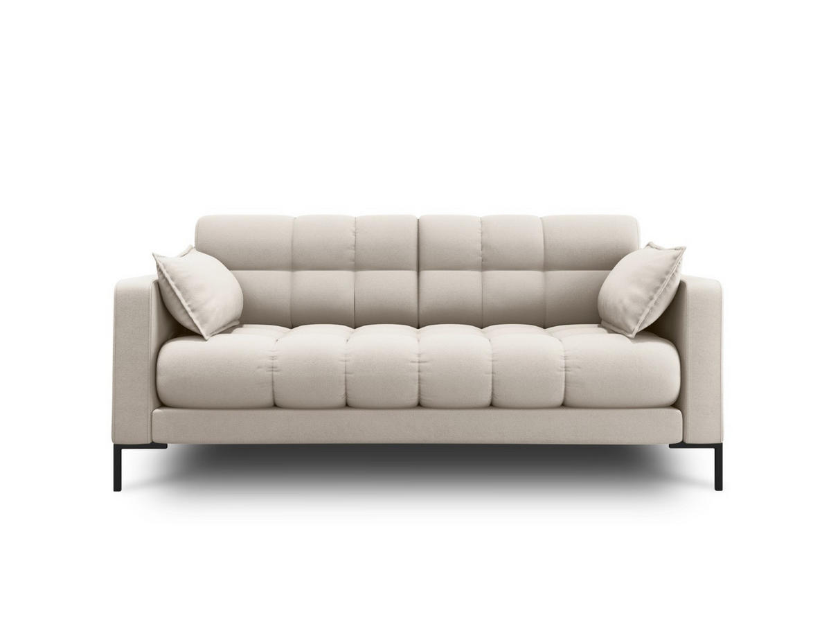 SOFA Mamaia aus strukturiertem Stoff beige 2 Sitzplätze - Beige, Textil (92/75/152cm) - Micadoni