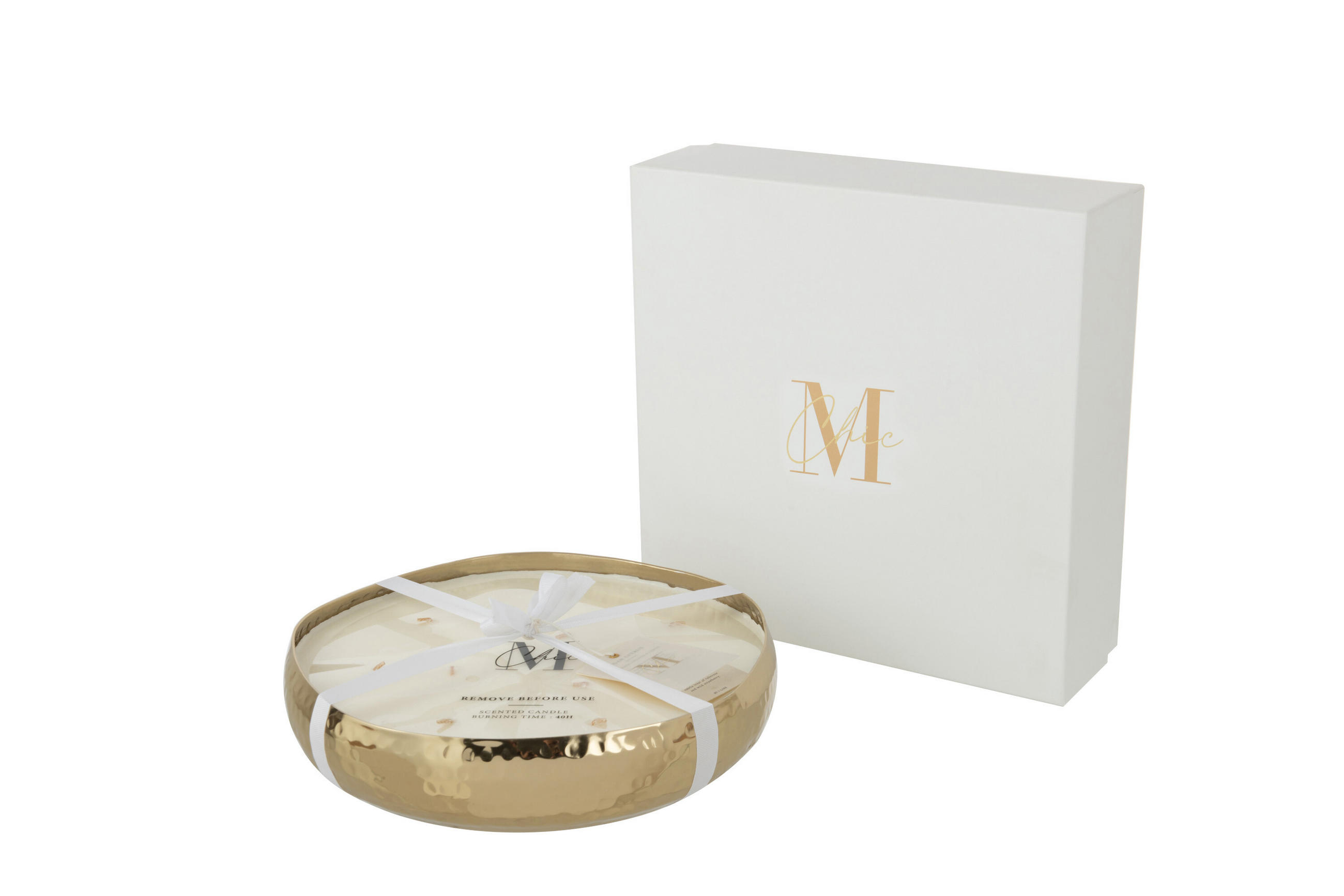 DUFTKERZE M-CHIC - Gold - L - 44 Std. - Goldfarben, Paraffin (28.5/6cm) - J-Line