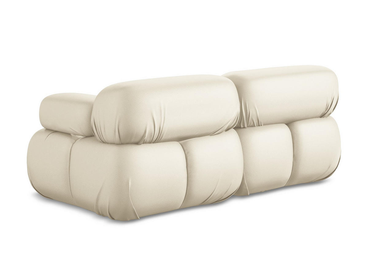 2-SITZER-SOFA Kunstleder Beige - Beige/Creme, Leder/Kunststoff (190/70/96cm) - Makamii
