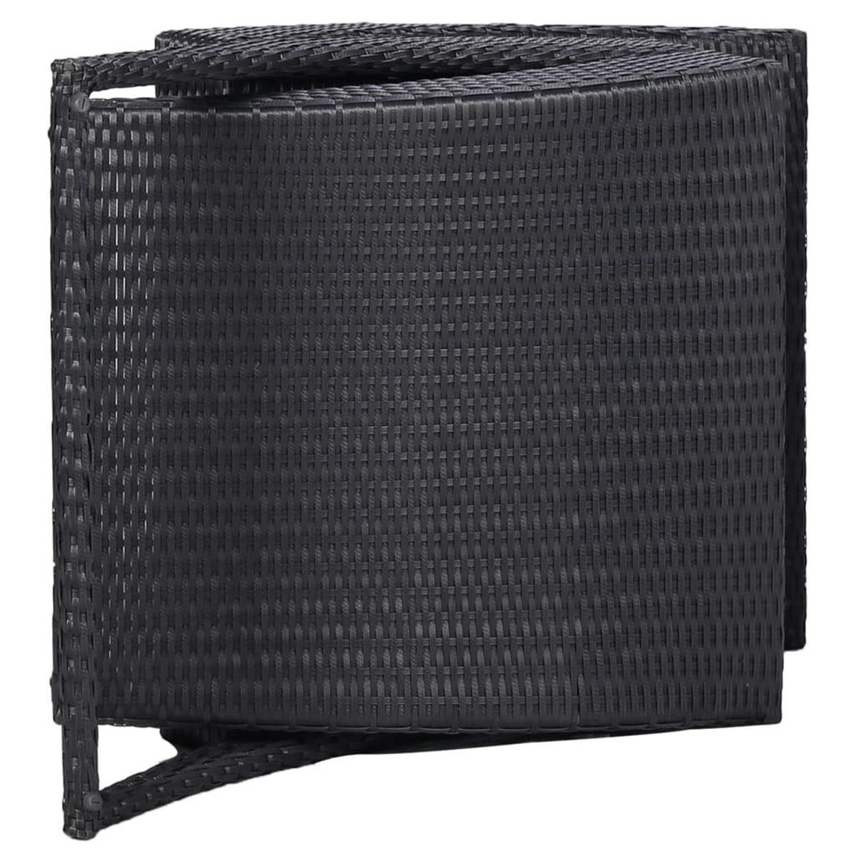 SONNENLIEGE Mit Auflage Poly Rattan Schwarz - Grau, Kunststoff (64/86/162cm) - vidaXL