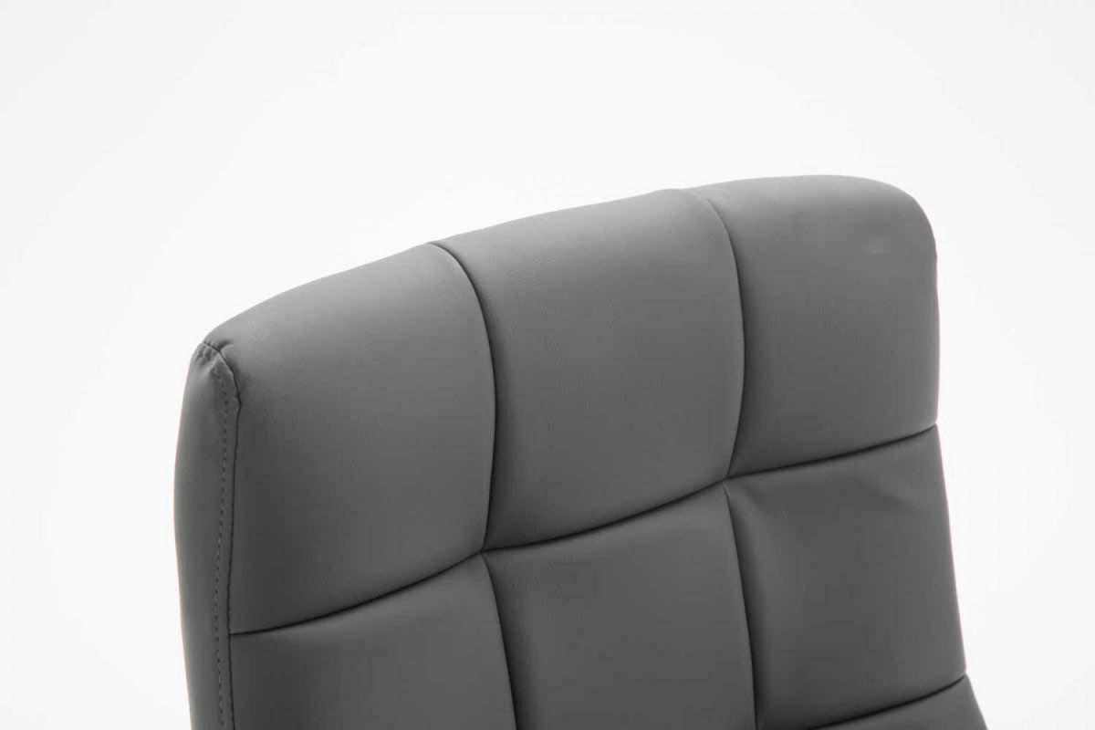 CHEFSESSEL Lederlook grau - Chromfarben/Grau, Textil/Metall (54/105/51cm) - CLP
