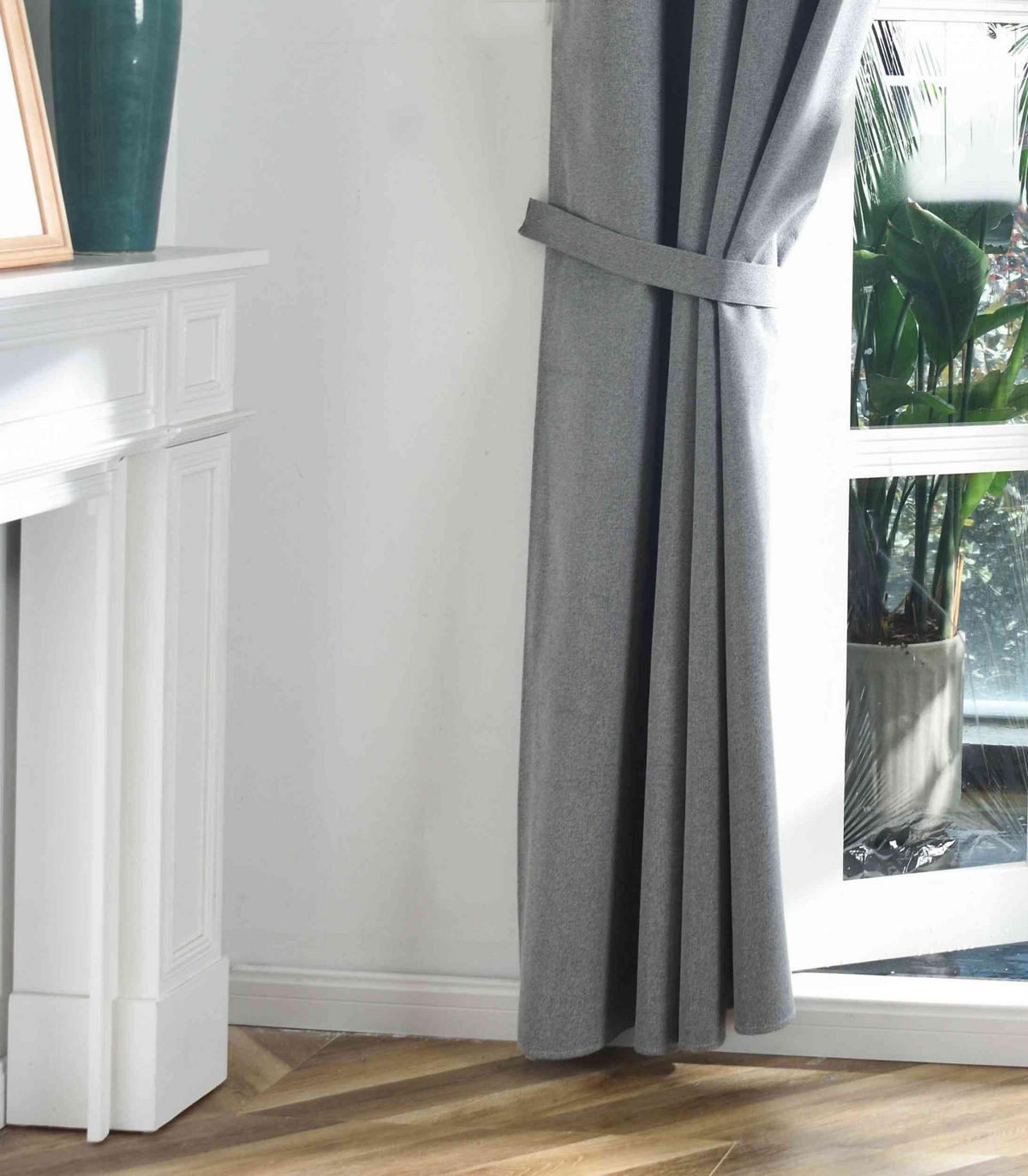 VORHANG 2ER SET »München Dark« HxB 175x145 cm Grau - Grau, Textil (145/175cm) - Gardinenbox