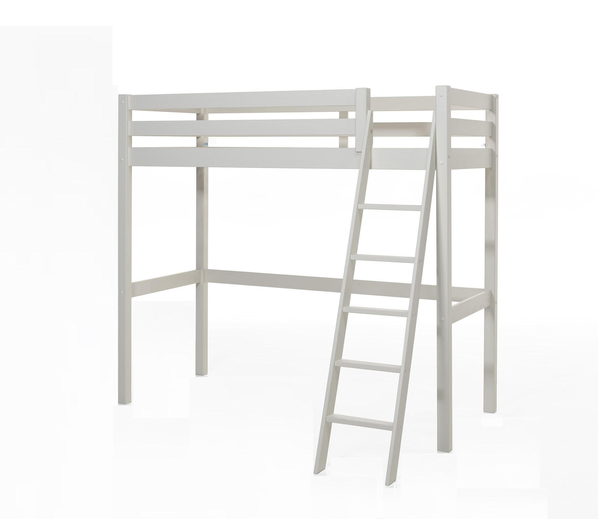 58aufmkessel Hochbett Weiß 90x200 cm