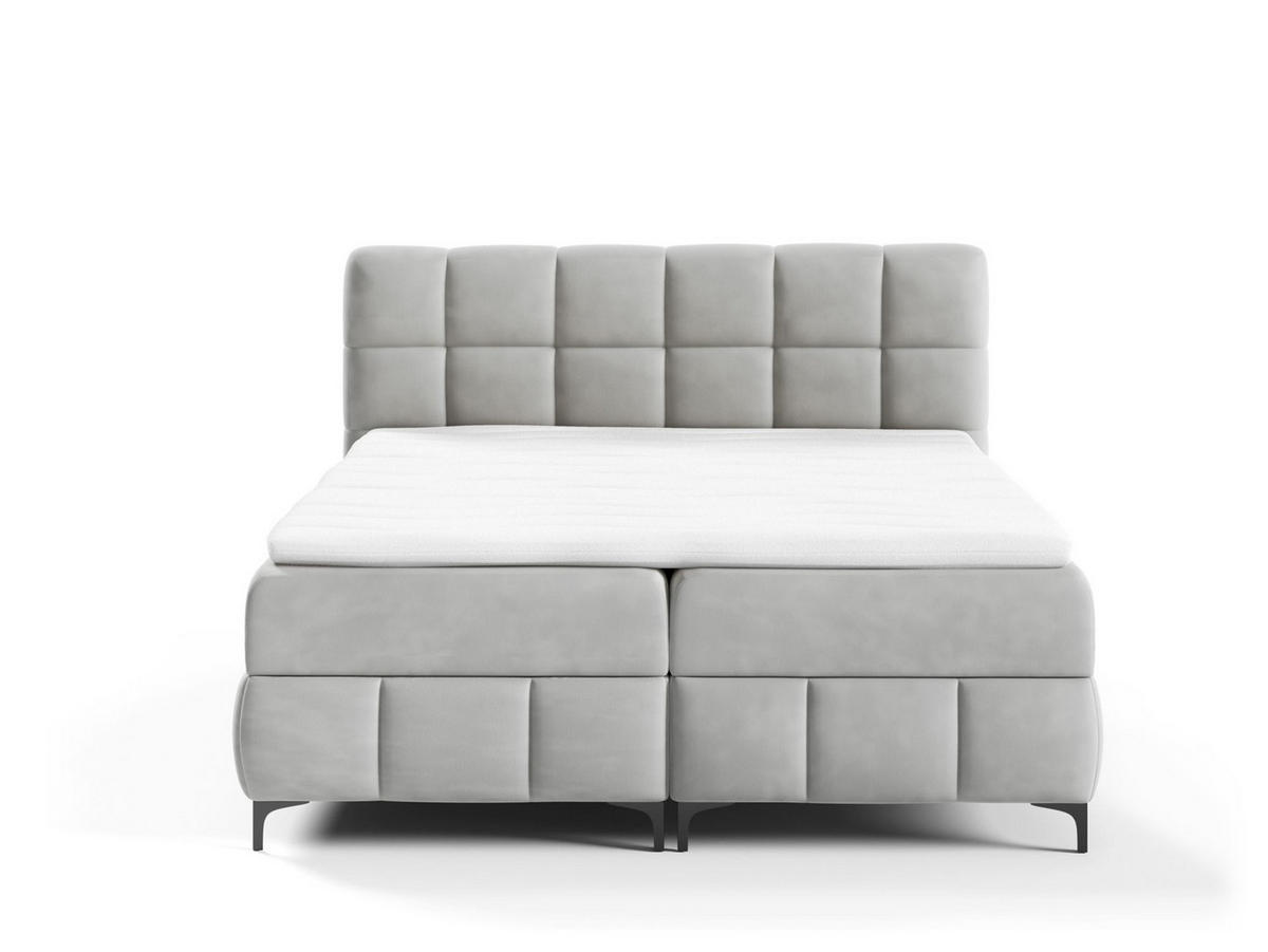 BOXBETT Sophie In Salvador - Silberfarben, Holzwerkstoff/Textil (100/200cm) - Fun Möbel
