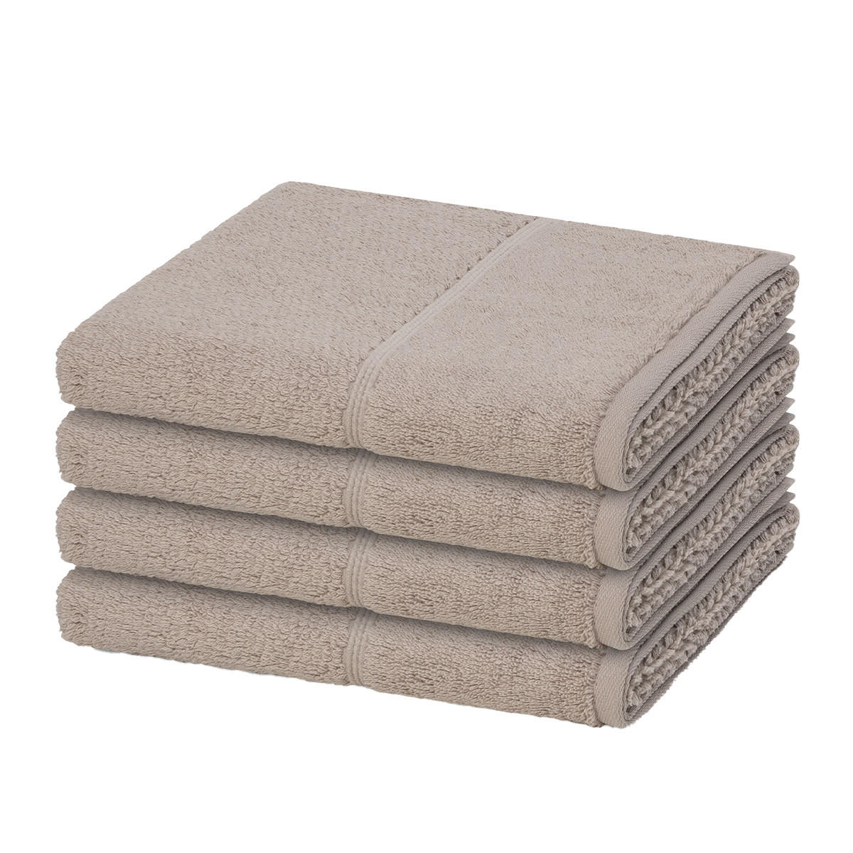 HANDTUCH Pearl 4er-Set - Taupe, Textil (50/100cm) - MÖVE
