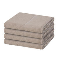 HANDTUCH Pearl 4er-Set - Taupe, Textil (50/100cm) - MÖVE