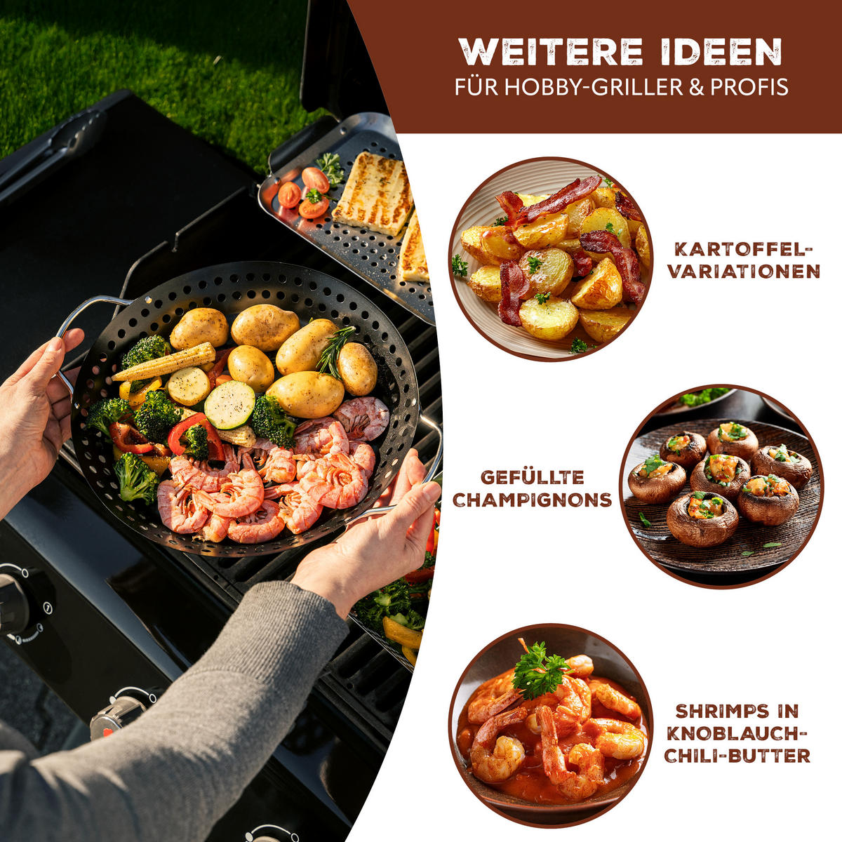 GRILLPFANNE, schwarz, Edelstahl - Schwarz, Metall (30.5/37/4.5cm) - bremermann