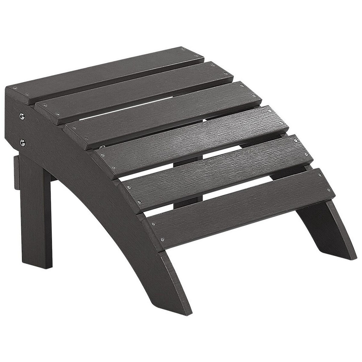 FUSSHOCKER Kunstholz dunkelgrau Adirondack - Grau, Kunststoff (50/34/43cm) - Beliani