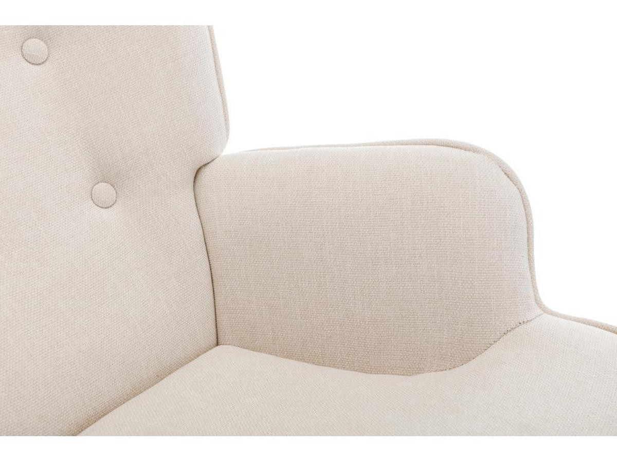 SCHAUKELSESSEL - melierter Stoff - Beige - ELMINA II - Beige, Textil (68/91/86cm) - Vente-Unique